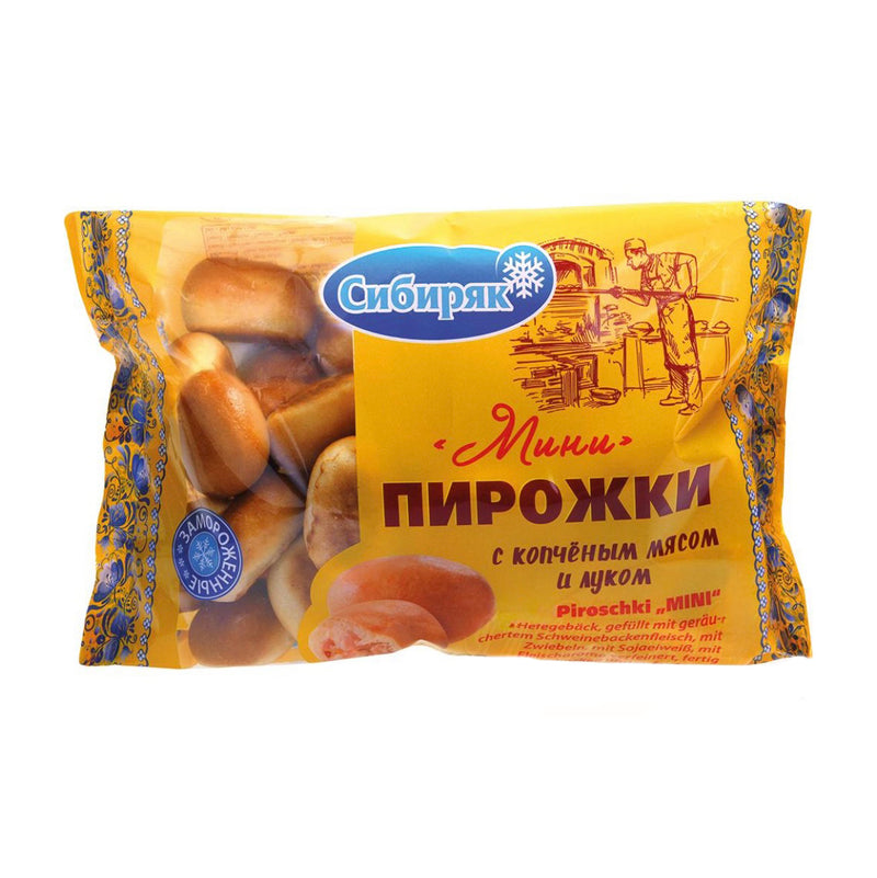 Mini Pirojki, buns with smoked pork cheek, frozen, 400g