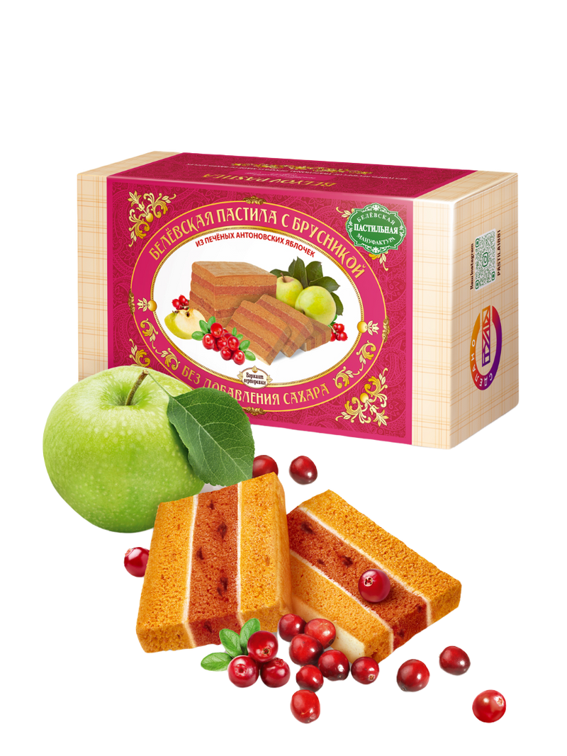 Belyov Pastila lingonberry, no sugar added, 180g