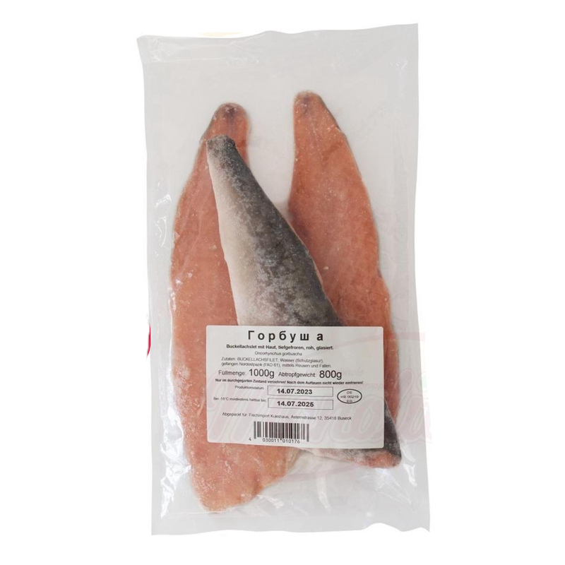 Pink salmon fillet, frozen, 800g