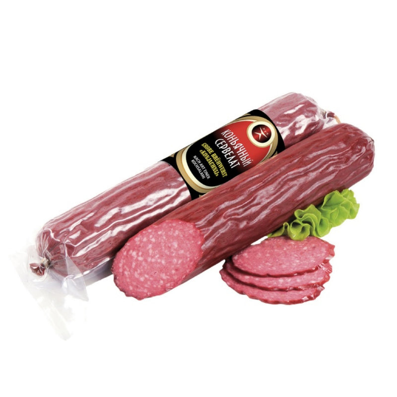 Sausage (servelat) ‘Konjachniy’ in the style of a cooked salami 350g