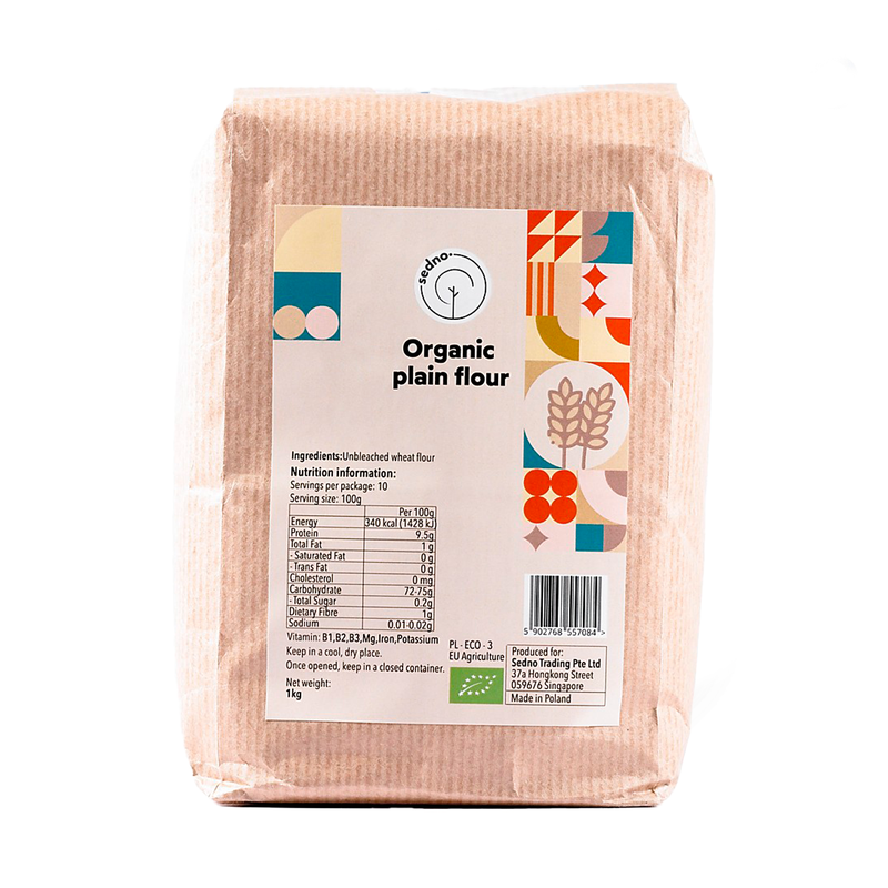 Organic plain flour, Sedno, 1kg