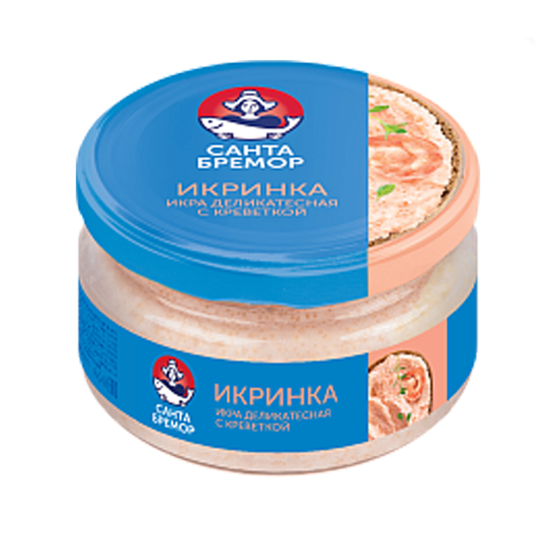 Delicacy caviar Ikrinka, with shrimp, 160g