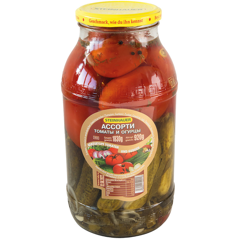 Marinated mixed tomatoes and cucumbers, 1850g