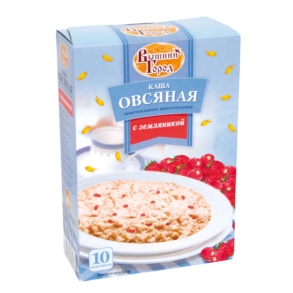 Oatmeal porridge with with strawberries, in 10 bags, 370g