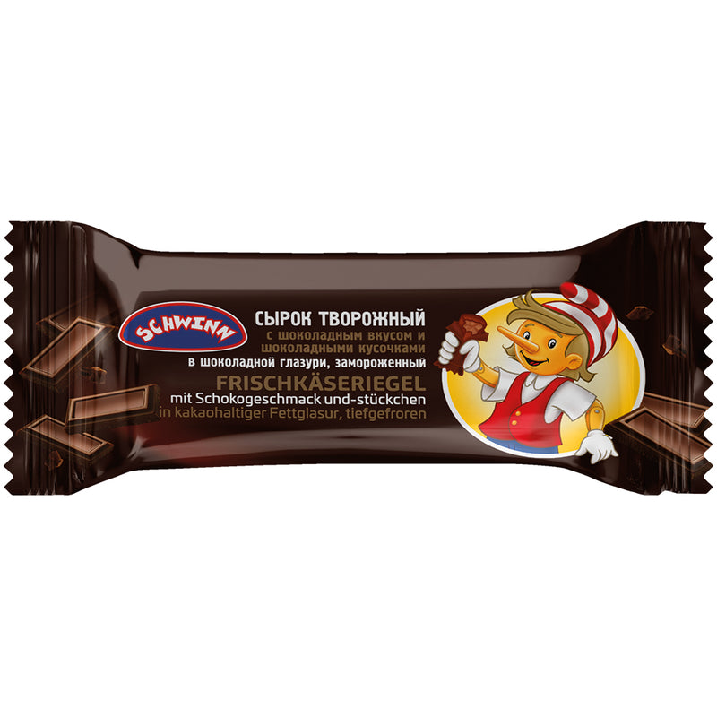 Glazed curd cheese bar in chocolate, Schwinn, 45g