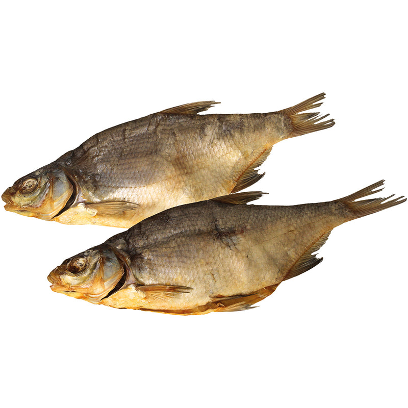 Bream (Abramis brama) with head, dried and salted, cleaned, 300-400g