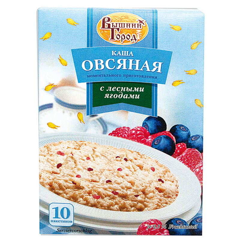 Oatmeal porridge with wild berries, in 10 bags, 370g