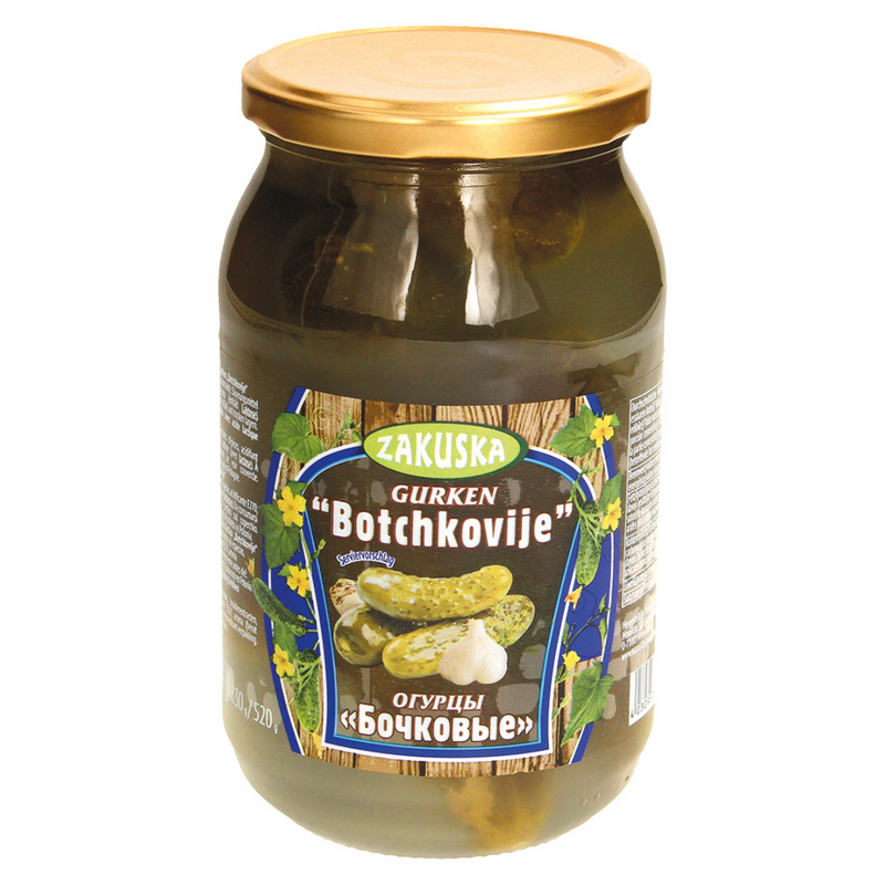 Cucumbers fermented in barrels "Bochkoviye", 900ml